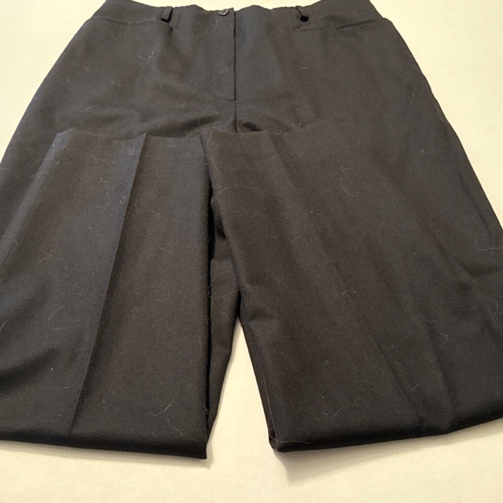 Talbots Black Wool Pants Straight Leg size 12 - Picture 2 of 6